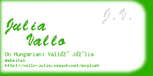 julia vallo business card